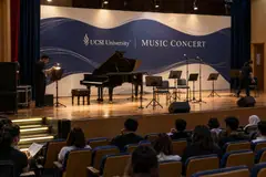 UCSI University music concert design reference with indoor recital stage and music stands